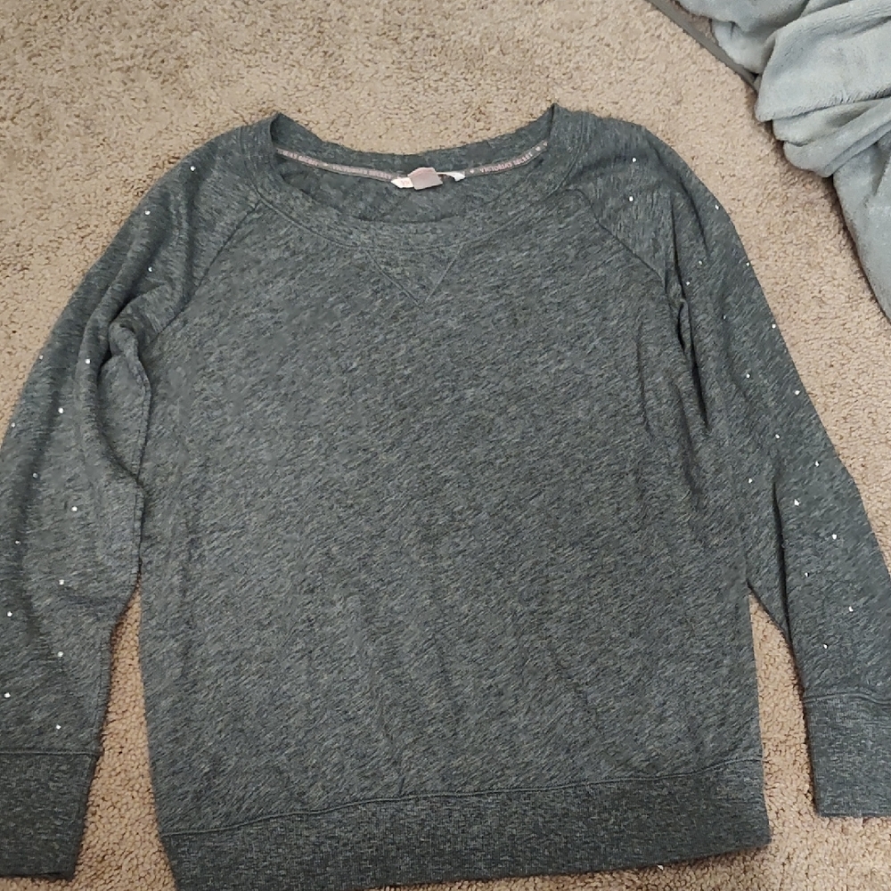Victoria's Secret Dark Gray Sweater with Sparkle
